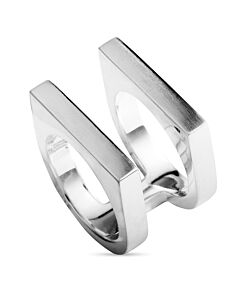 Georg Jensen Aria Silver Flat Two Band Ring