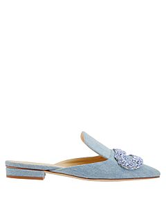 Giannico Daphne Crystal-embellished Woven Flat Sandals