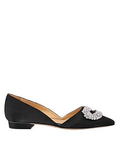 Giannico Ladies Black Daphne Crystal-Embellished Flat Loafers