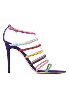 Gianvito Rossi Ladies Multicolored Mirage Strappy Crystal Sandals