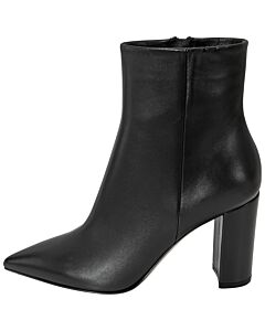 Gianvito Rossi Ladies Piper Black Leather Pointed-toe Ankle Boots