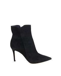 Gianvito Rossi Levy 85 Black Suede Stiletto Ankle Boots