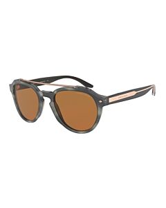 Giorgio Armani 52 mm Striped Grey Sunglasses
