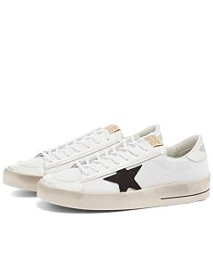 Golden Goose Men's White/ Black Stardan Leather Low Top Sneaker