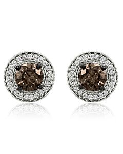 Grand Sample Sale Earrings Chocolate Diamonds, Vanilla Diamonds set in 14K Vanilla Gold YPDP 12