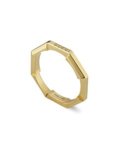 Gucci 18k Yellow Gold Link To Love Mirrored Ring