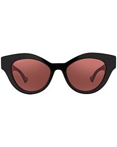 Gucci 51 mm Black/Red Sunglasses