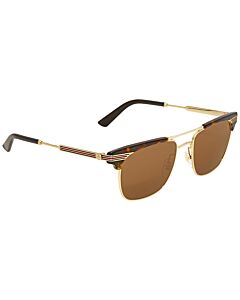 Gucci 52 mm Gold, Havana Sunglasses