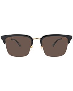 Gucci 53 mm Black/Gold Sunglasses