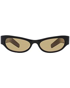 Gucci 53 mm Shiny Black Sunglasses