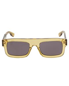 Gucci 53 mm Shiny Transparent Yellow Sunglasses