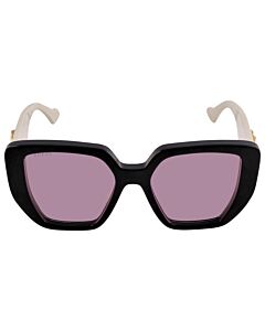 Gucci 54 mm Black;White Sunglasses