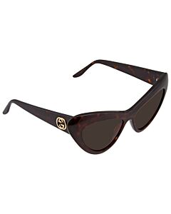 Gucci 54 mm Havana Sunglasses