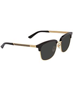 Gucci 55 mm Black/Gold Sunglasses