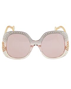 Gucci 55 mm Transparent Grey Sunglasses