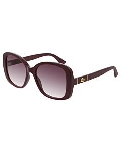 Gucci 56 mm Burgundy Sunglasses