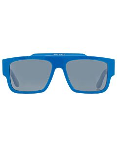 Gucci 56 mm Shiny Light Blue Sunglasses