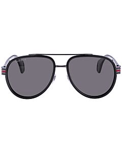 Gucci 58 mm Black/Dark Ruthenium Sunglasses
