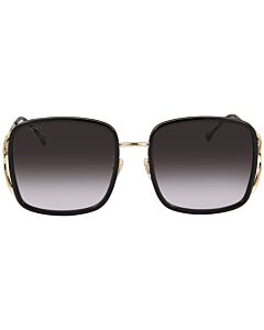 Gucci 58 mm Black/Gold Sunglasses