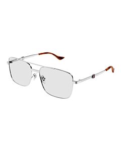 Gucci 58 mm Silver Sunglasses