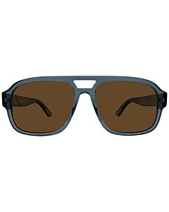 Gucci 58 mm Transparent Grey Sunglasses