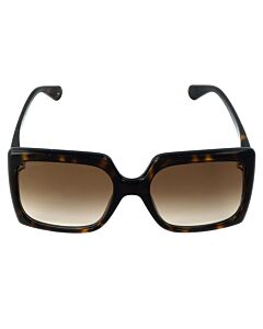 Gucci 60 mm Shiny Dark Havana Sunglasses