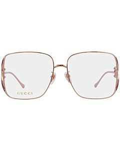 Gucci 60 mm Shiny Gold Eyeglass Frames