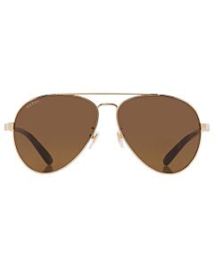 Gucci 61 mm Gold/Havana Sunglasses