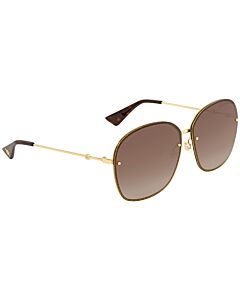 Gucci 63 mm Gold Glitter Sunglasses