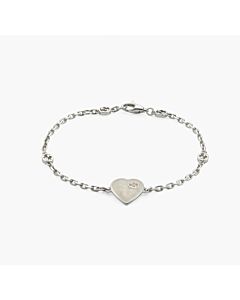 Gucci Heart Bracelet With Interlocking G Size 17- YBA645546003