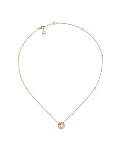 Gucci Icon 18kt Rose Gold Open Heart Chain Necklace - Ybb729373001