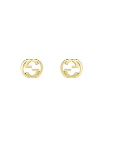 Gucci Interlocking G 18Ct Yellow Gold Stud Earrings - Ybd748543002