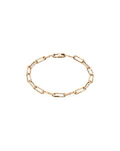 Gucci Link To Love 18Ct Rose Gold Chain Bracelet Size 18