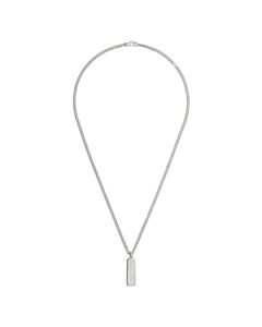 Gucci Sterling Silver Diagonal Interlocking G Necklace