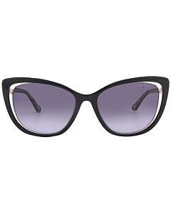 Guess 55 mm Shiny Black Sunglasses