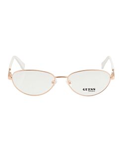 Guess 55 mm Shiny Rose Gold Eyeglass Frames