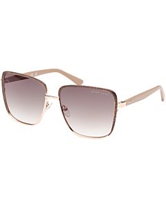 Guess by Marciano 60 mm Shiny Rose Gold Sunglasses