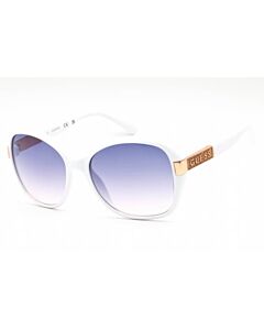 Guess Factory 57 mm White Sunglasses