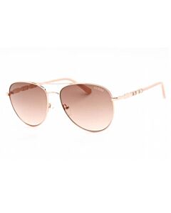 Guess Factory 59 mm Shiny Rose Gold Sunglasses