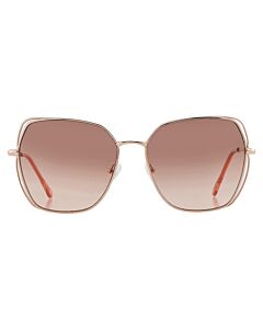 Guess Factory 60 mm Shiny Rose Gold Sunglasses