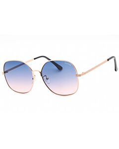Guess Factory 61 mm Shiny Rose Gold Sunglasses