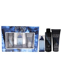 Guess Night by Guess for Men - 3 Pc Gift Set 3.4oz EDT Spray , 6.0oz Body Spray, 6.7oz Shower Gel