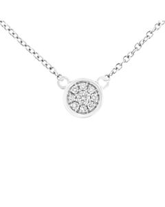 Haus of Brilliance 10K White Gold 1/4 Cttw Diamond Flower Pendant Necklace (I-J Color, I2-I3 Clarity) - Adjustable 16-18" chain