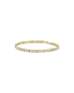 Haus of Brilliance 10K Yellow Gold 1.00 Cttw Diamond Channel Set Style 7" Tennis Bracelet (H-I Color, I1-I2 Clarity)