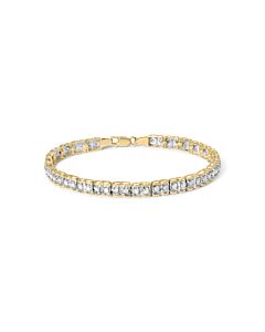 Haus of Brilliance 10K Yellow Gold 1.00 Cttw Round-Cut Diamond Link Bracelet (I-J Color, I3-Promo Clarity) - Size 7"