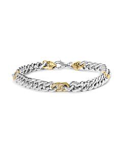 Haus of Brilliance 10K Yellow Gold Plated .925 Sterling Silver 1/5 Cttw Diamond Curb Chain Bracelet (J-K, I2-I3)