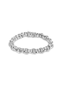 Haus of Brilliance 14K White Gold 1/2 Cttw Diamond Knotted Byzantine Link Bracelet (H-I Color, I2-I3 Clarity) - 7" Inches