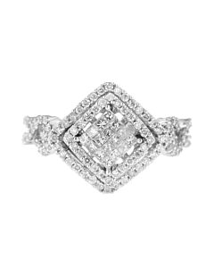 Haus of Brilliance 14K White Gold 1ct TDW Diamond Composite Ring (H-I, I1-I2)