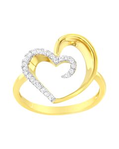 Haus of Brilliance 14K Yellow Gold 1/10 ctw. Diamond Heart Shape Ring (K-L, I1-I2)