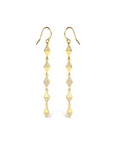 Haus of Brilliance 14K Yellow Gold 1/3 Cttw Diamond Studded Kite Drop and Dangle Earrings (H-I Color, SI2-I1 Clarity)